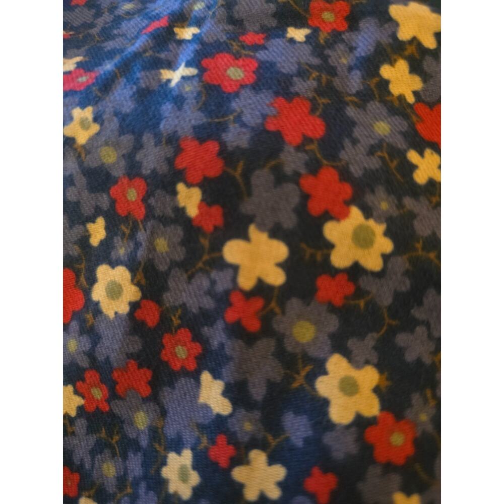 Tulip B Navy Floral Cotton Midi Swing Skirt Size S NWT Pockets Lined - Picture 4 of 7